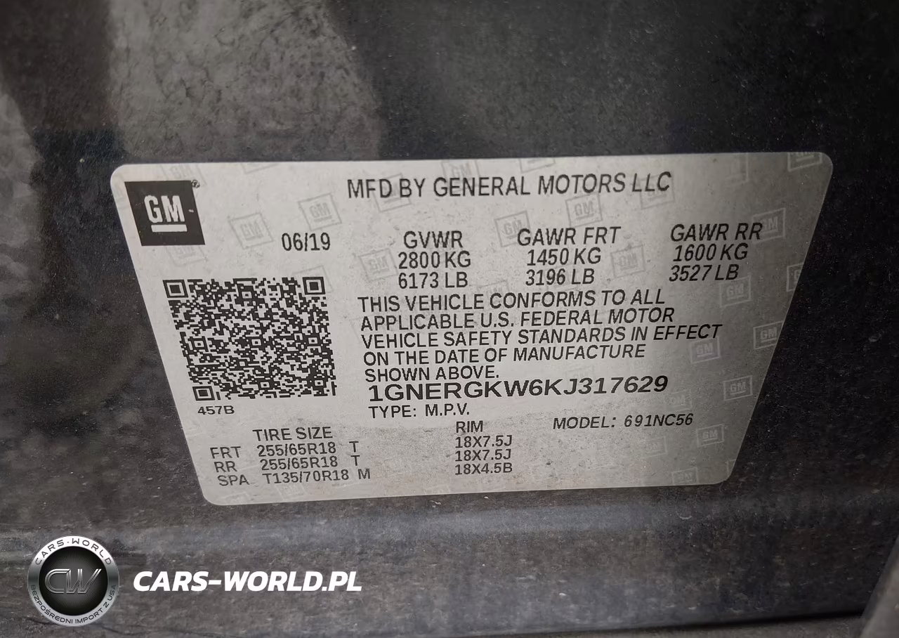 2019 Chevrolet Traverse 1Lt VIN:1GNERGKW6KJ317629 - 9