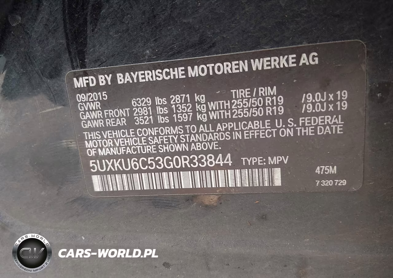 2016 BMW X6 xDrive50I VIN:5UXKU6C53G0R33844 - 9