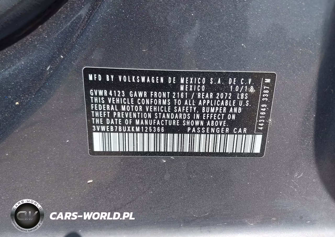 2019 Volkswagen Jetta 1.4T Sel VIN:3VWEB7BUXKM125366 - 9