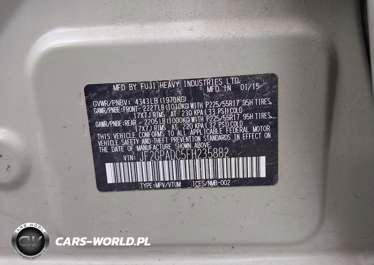 2015 Subaru Xv Crosstrek 2.0I Premium VIN:JF2GPADC5FH235882 - 9