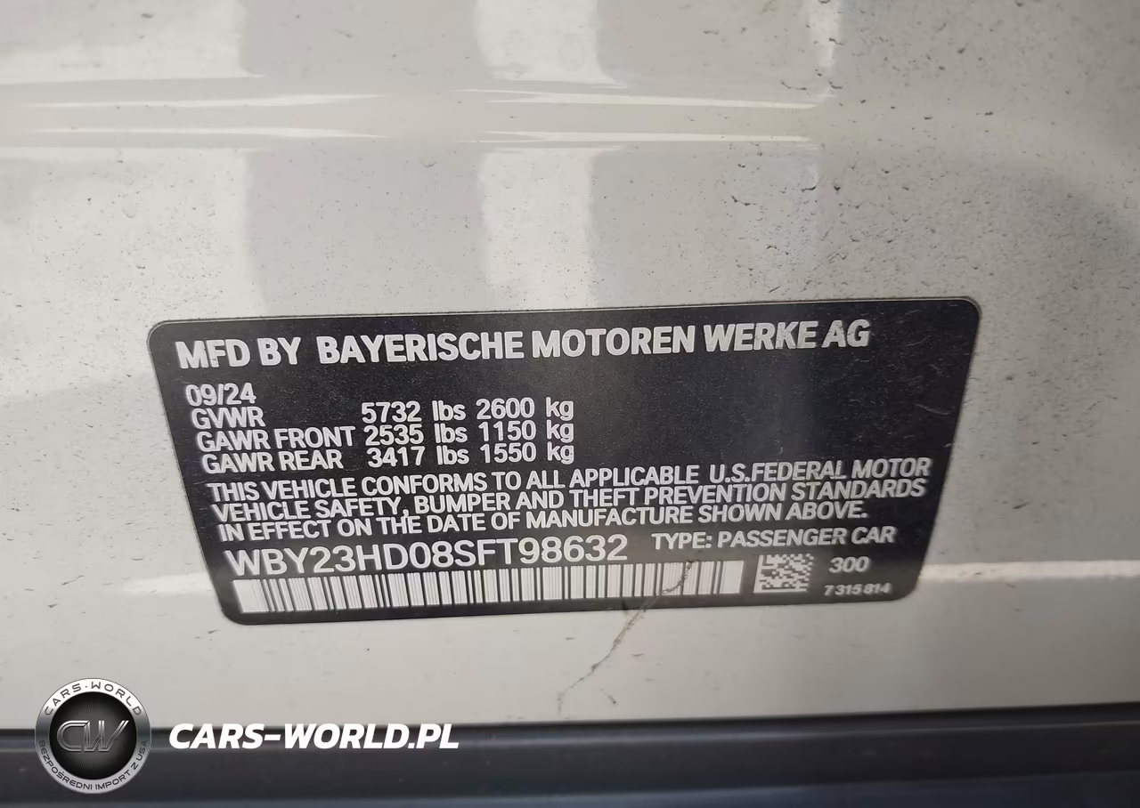 2025 BMW I4 Gran Coupe Edrive40 VIN:WBY23HD08SFT98632 - 9