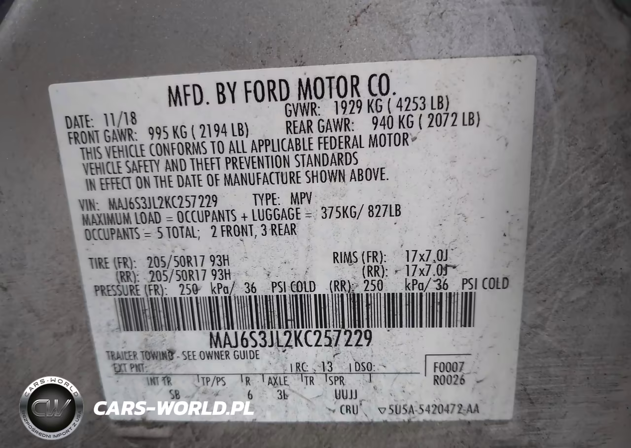 2019 Ford Ecosport Ses VIN:MAJ6S3JL2KC257229 - 9