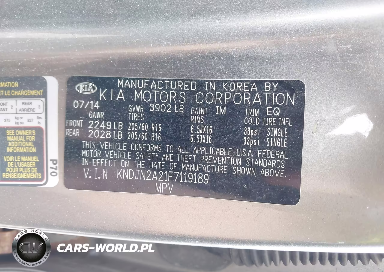 2015 Kia Soul VIN:KNDJN2A21F7119189 - 9