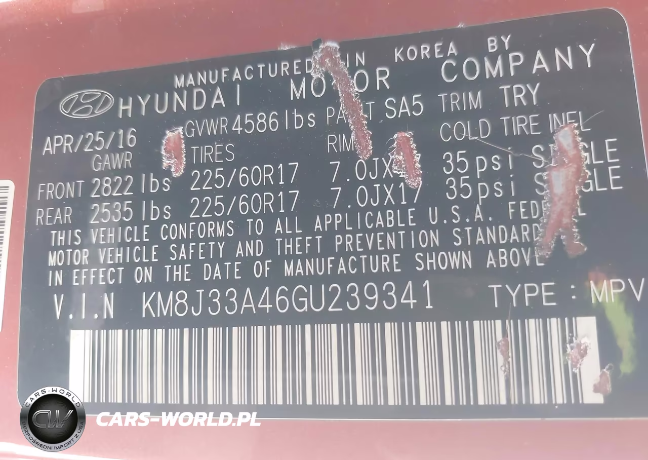 2016 Hyundai Tucson Se VIN:KM8J33A46GU239341 - 9