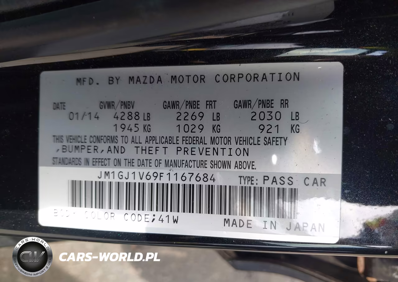 2015 Mazda Mazda6 VIN:JM1GJ1V69F1167684 - 9