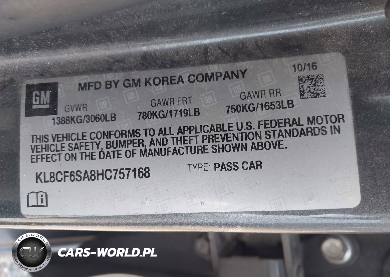 2017 Chevrolet Spark 2Lt Cvt VIN:KL8CF6SA8HC757168 - 9