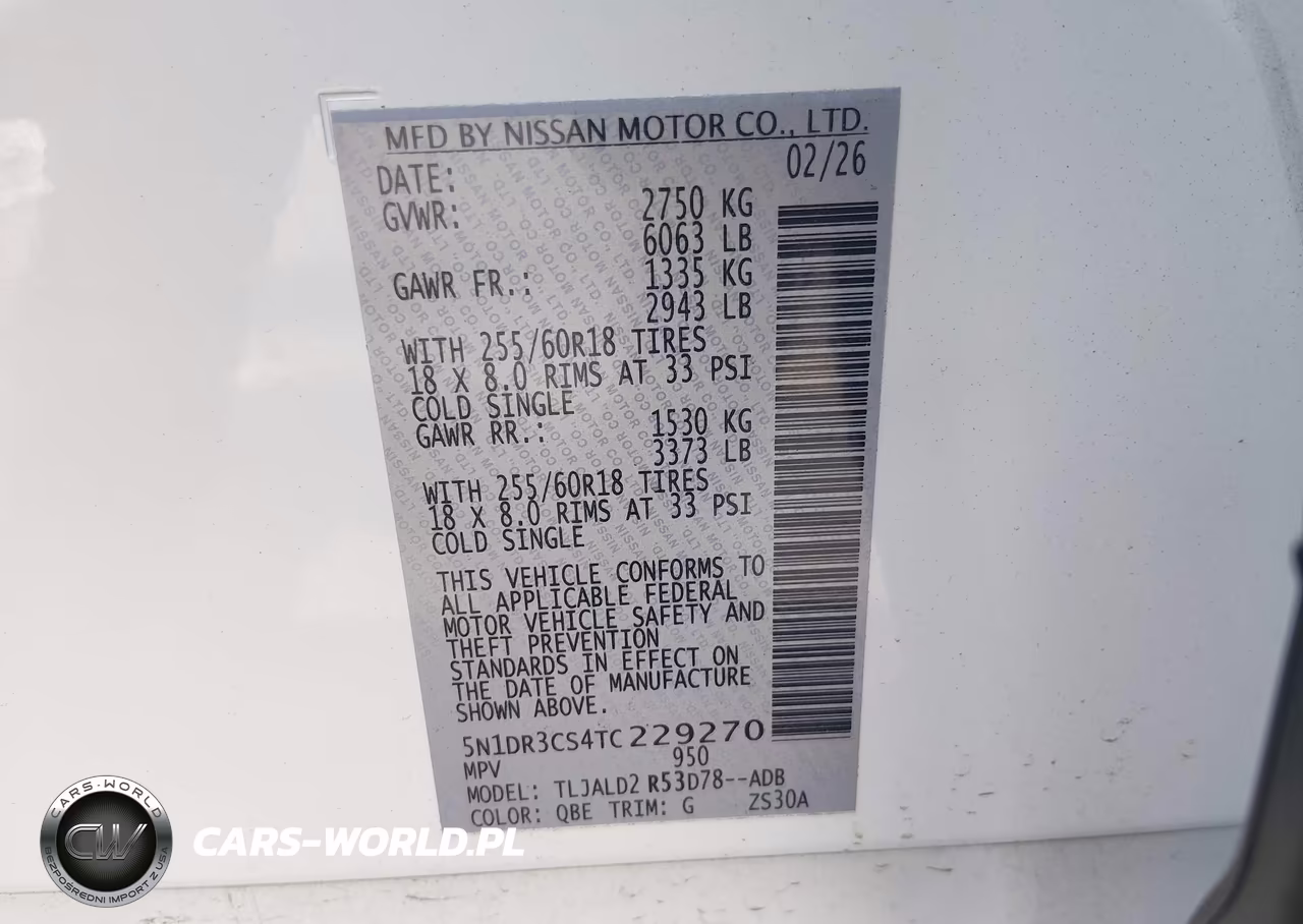 2026 Nissan Pathfinder Sl VIN:5N1DR3CS4TC229270 - 9