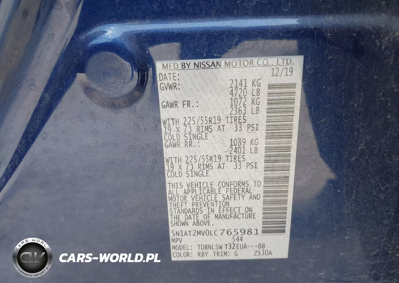 2020 Nissan Rogue Sl Intelligent Awd VIN:5N1AT2MV0LC765981 - 9