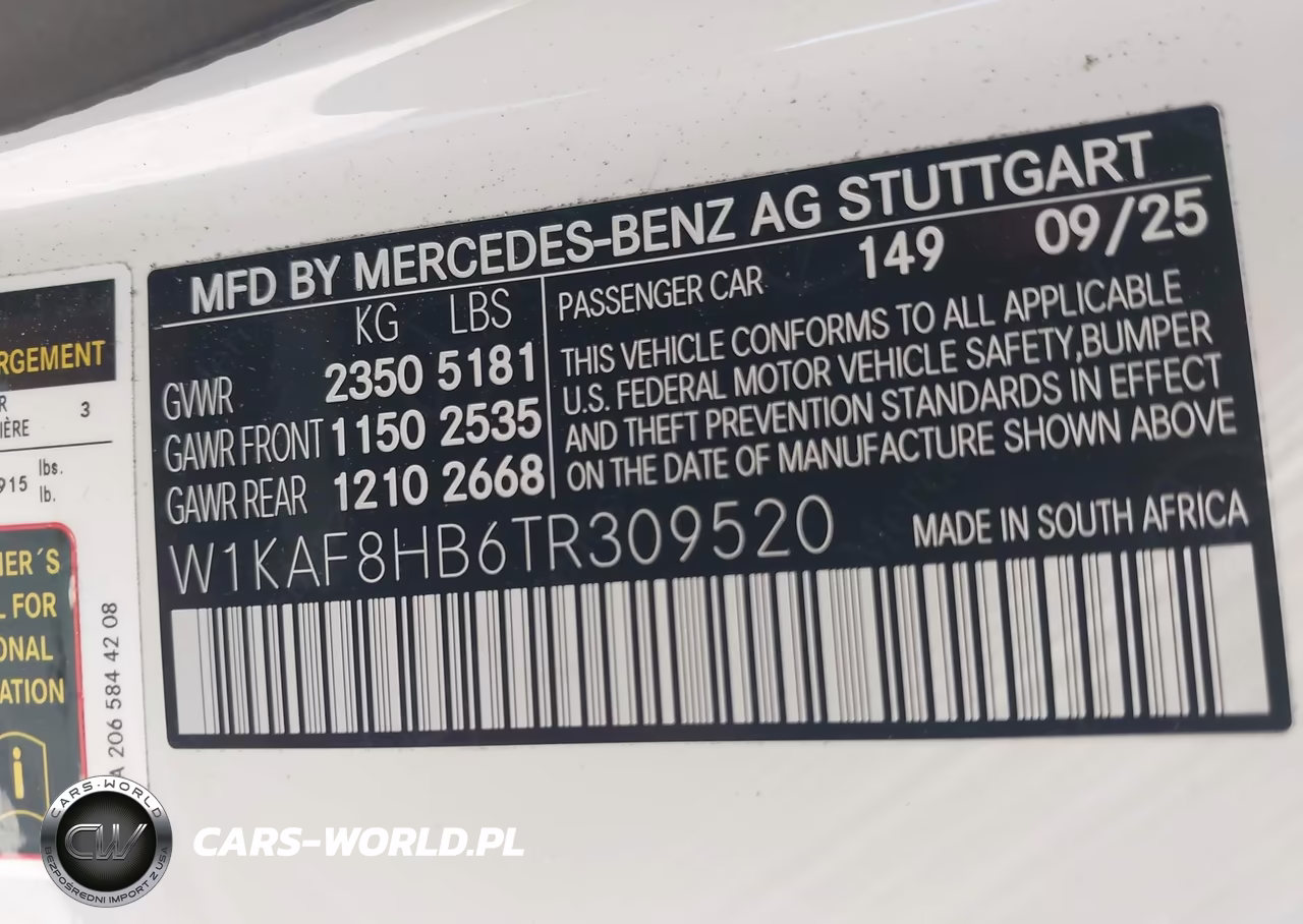 2026 Mercedes-Benz Amg C 43 4Matic VIN:W1KAF8HB6TR309520 - 9