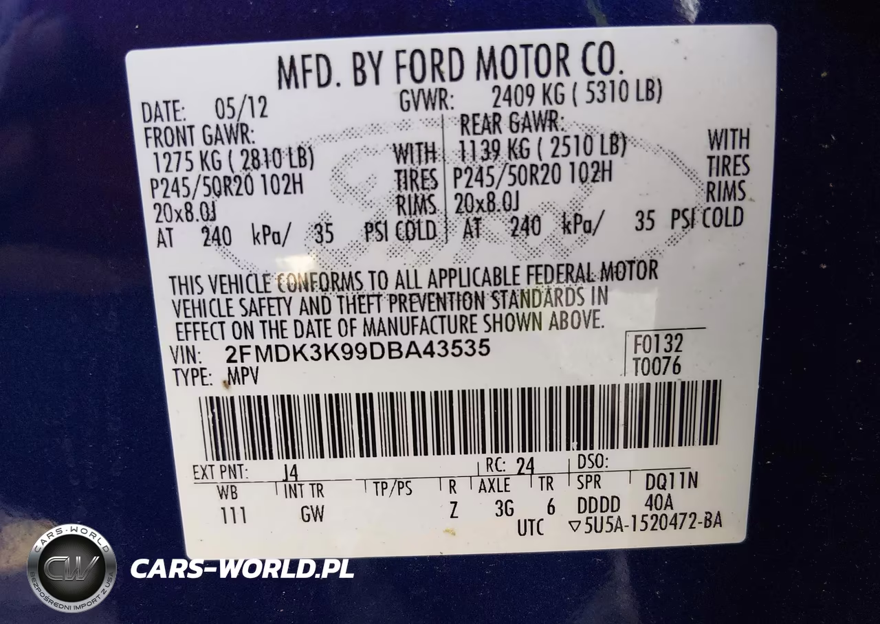 2013 Ford Edge Limited VIN:2FMDK3K99DBA43535 - 9