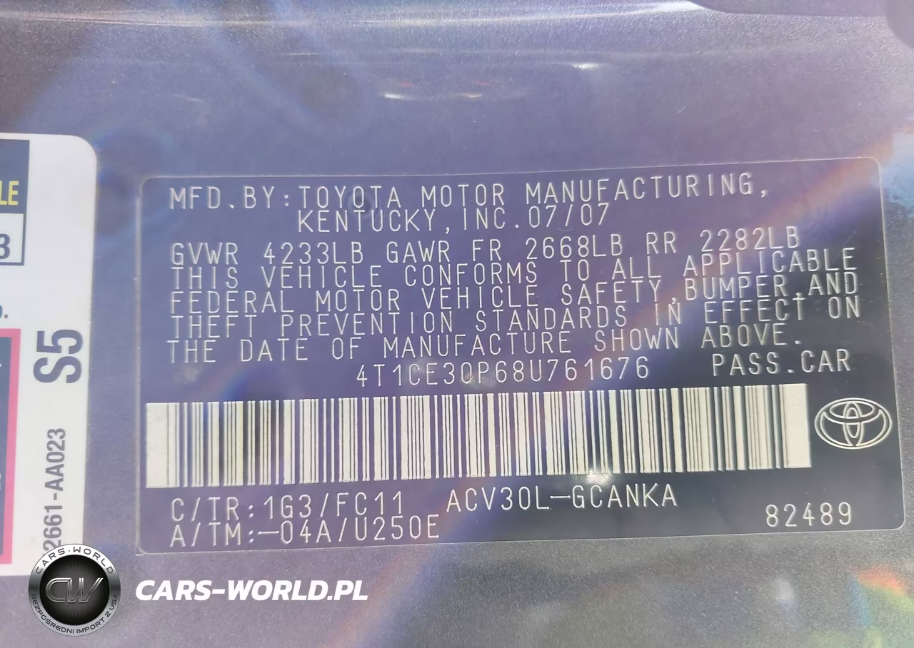 2008 Toyota Camry Solara Sport VIN:4T1CE30P68U761676 - 9
