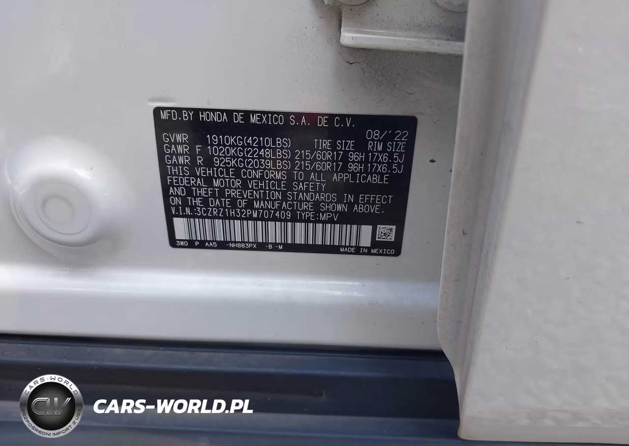 2023 Honda Hr-V 2Wd Lx VIN:3CZRZ1H32PM707409 - 9