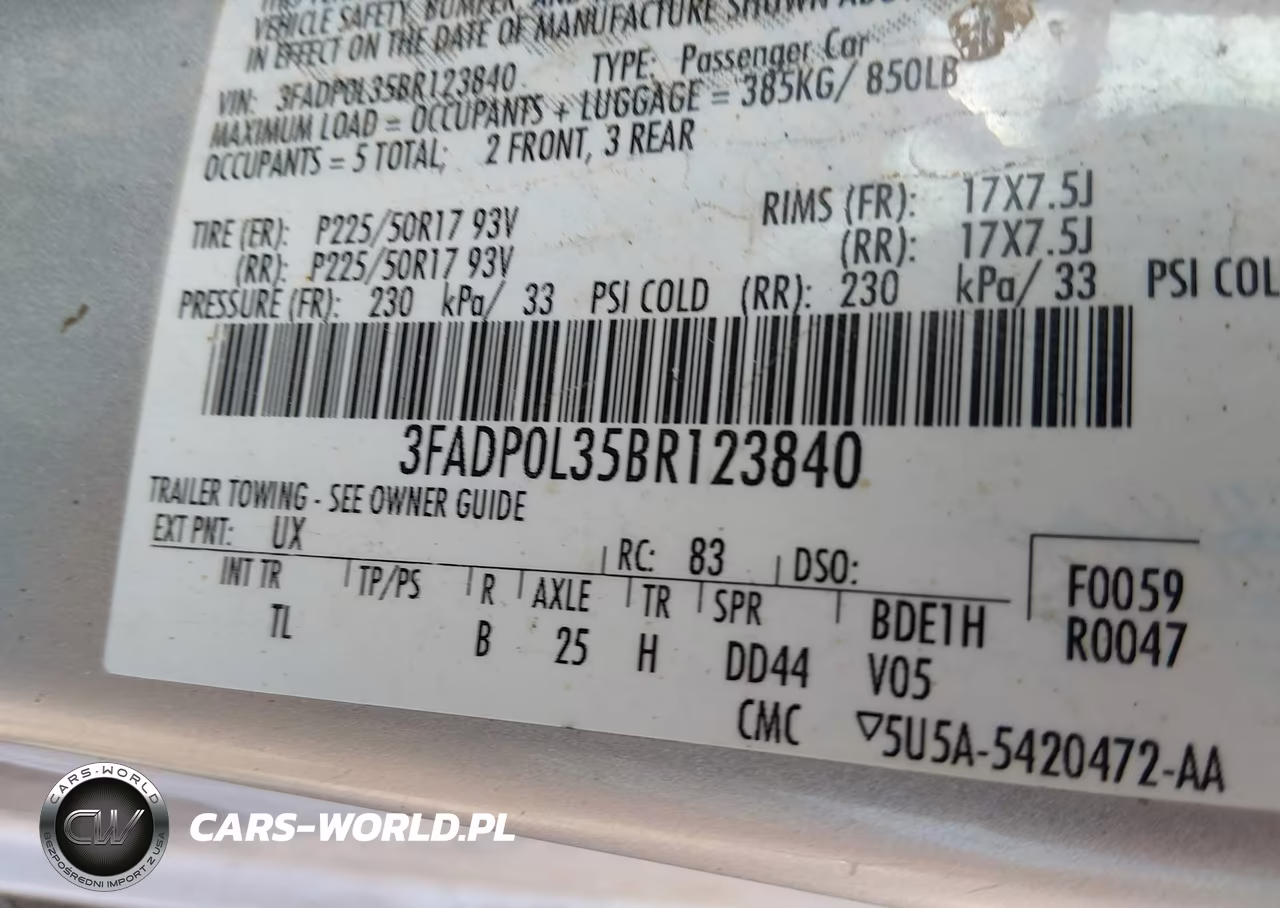 2011 Ford Fusion Hybrid VIN:3FADP0L35BR123840 - 9