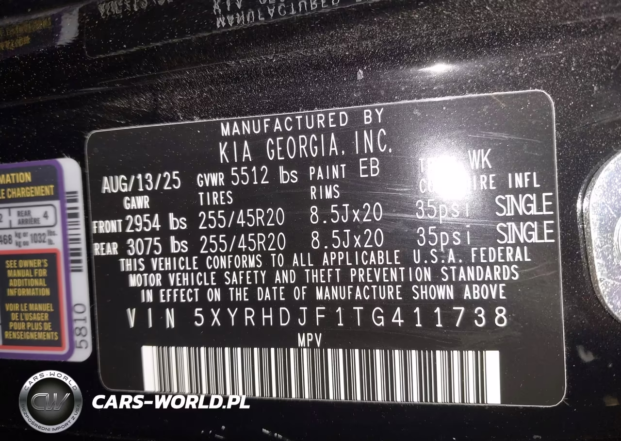 2026 Kia Sorento X-Line Ex VIN:5XYRHDJF1TG411738 - 9