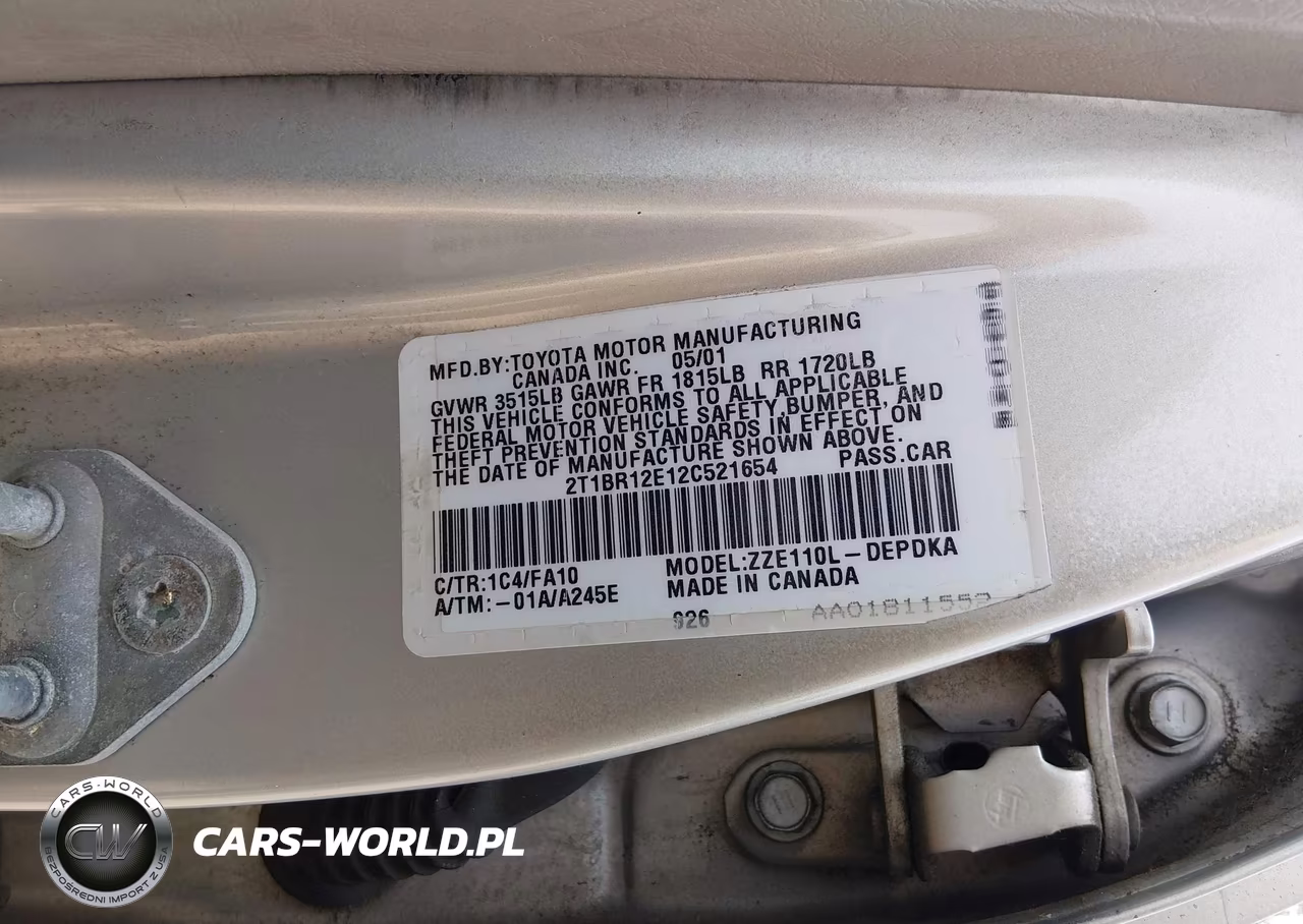 2002 Toyota Corolla Le VIN:2T1BR12E12C521654 - 9