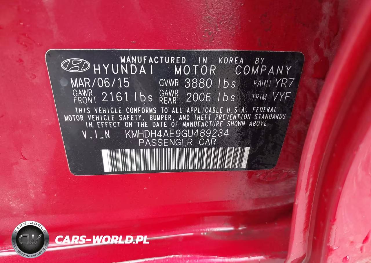2016 Hyundai Elantra Se VIN:KMHDH4AE9GU489234 - 9