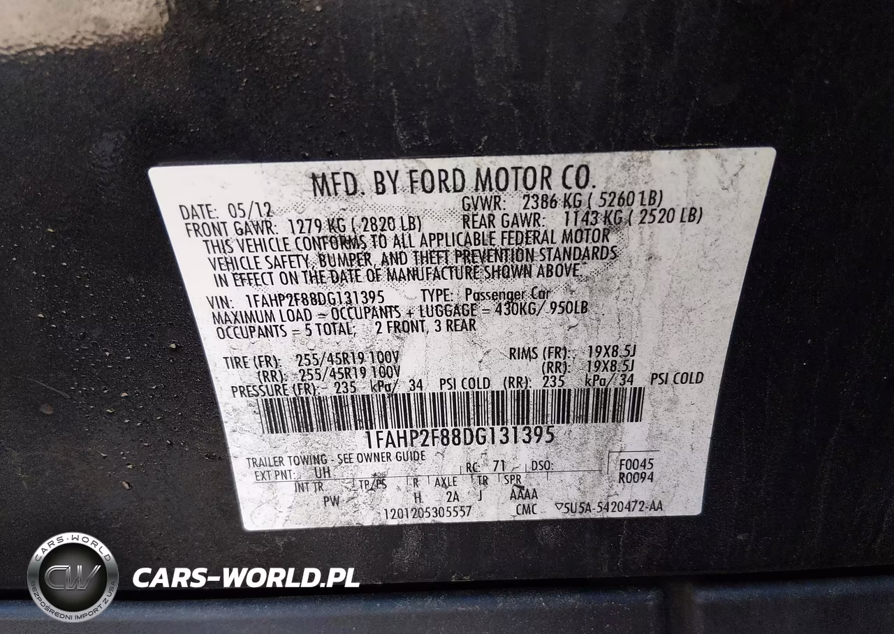 2013 Ford Taurus Limited VIN:1FAHP2F88DG131395 - 9