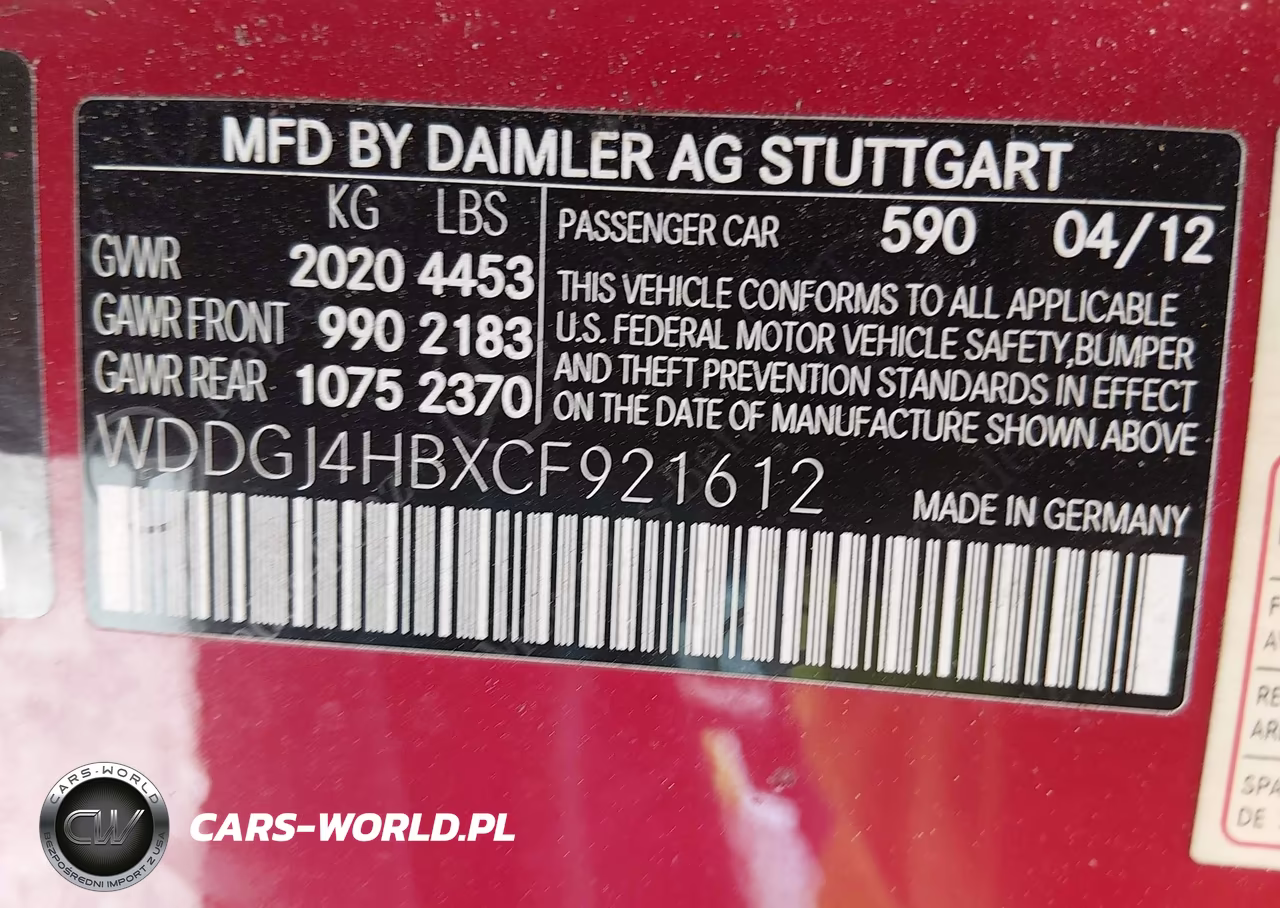 2012 Mercedes-Benz C 250 VIN:WDDGJ4HBXCF921612 - 9