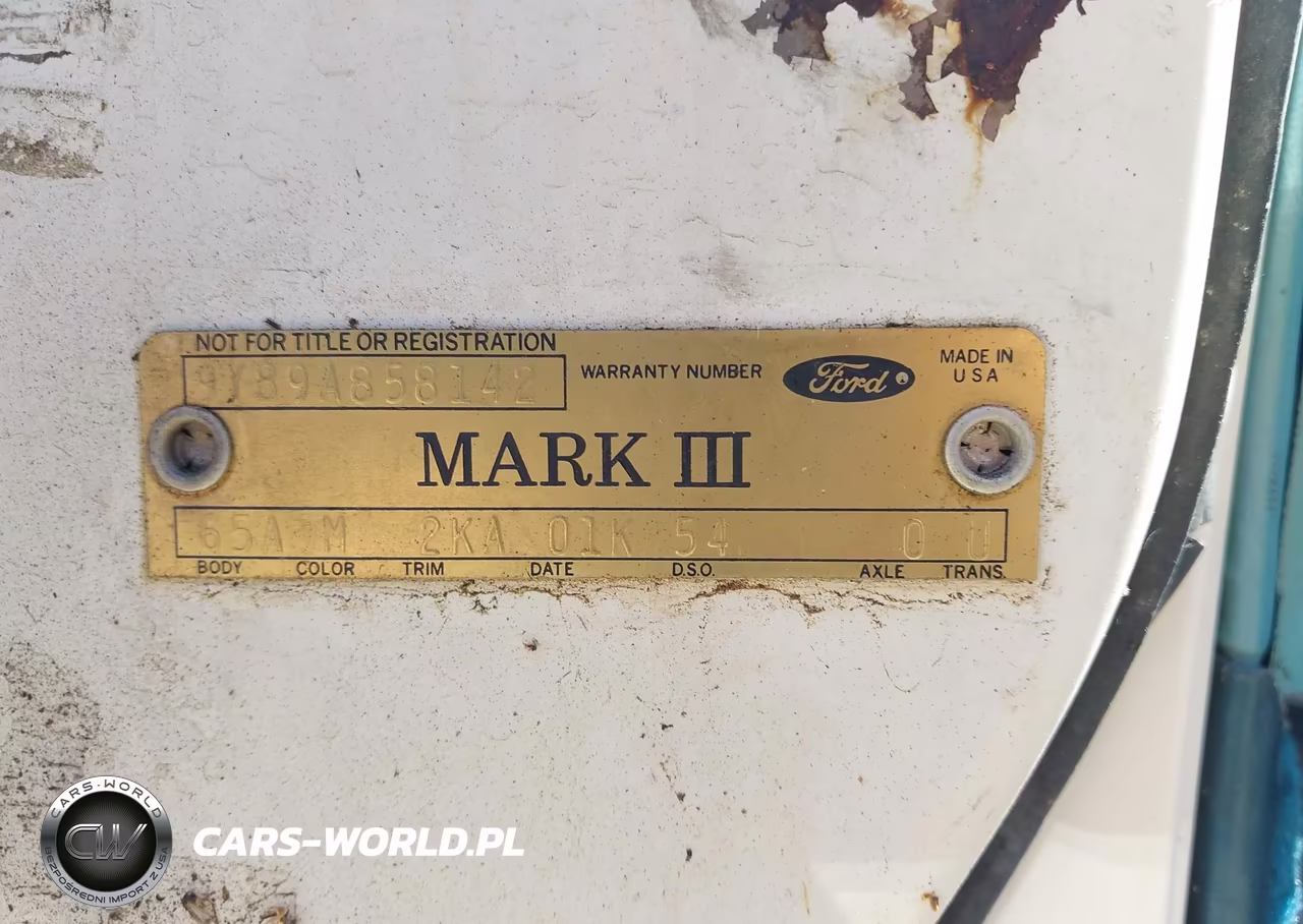 1969 Lincoln Continental Mark 3 VIN:9Y89A858142 - 9