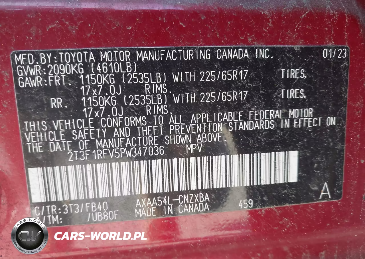 2023 Toyota Rav4 Le VIN:2T3F1RFV5PW347036 - 9