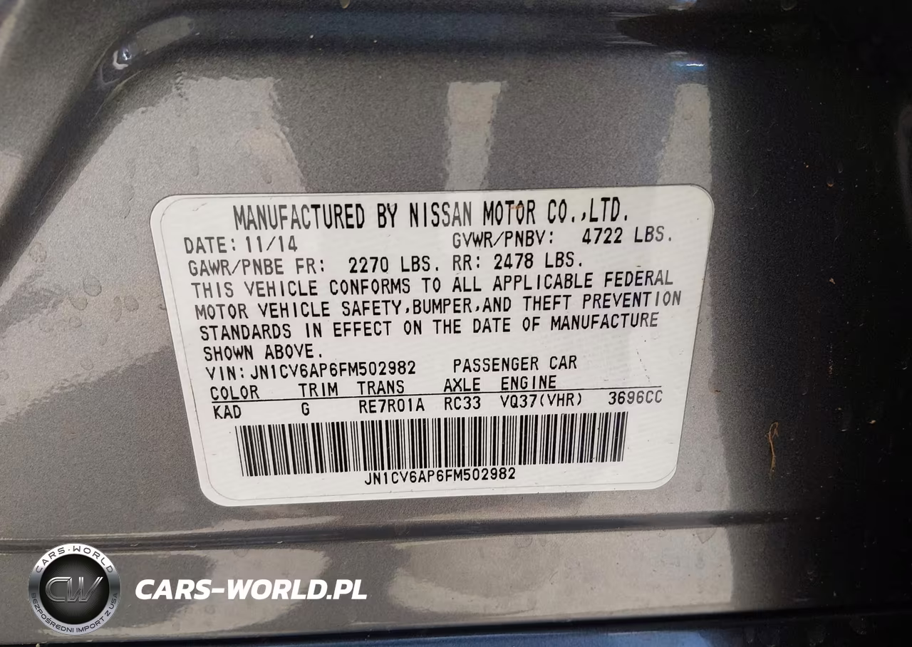 2015 Infiniti Q40 VIN:JN1CV6AP6FM502982 - 9