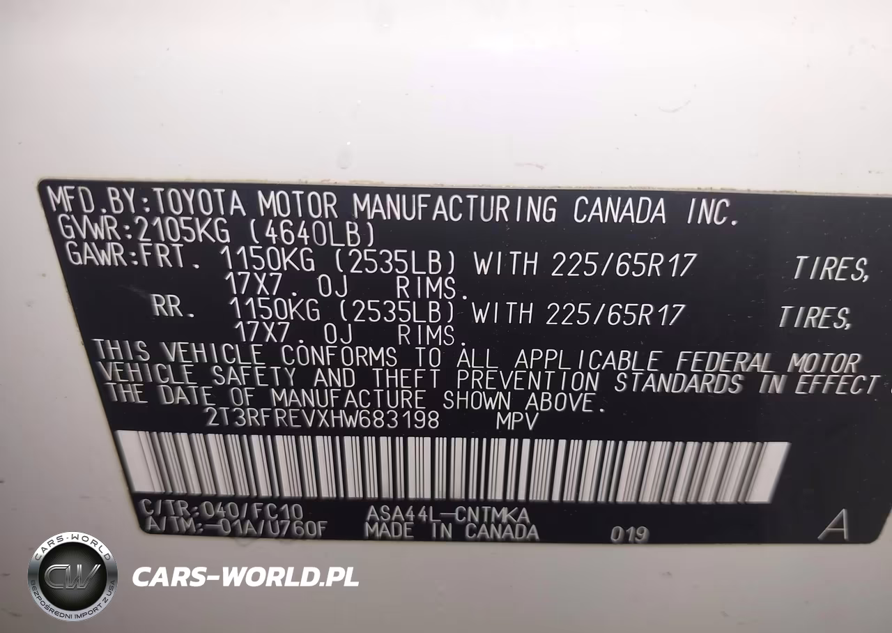 2017 Toyota Rav4 Xle VIN:2T3RFREVXHW683198 - 9