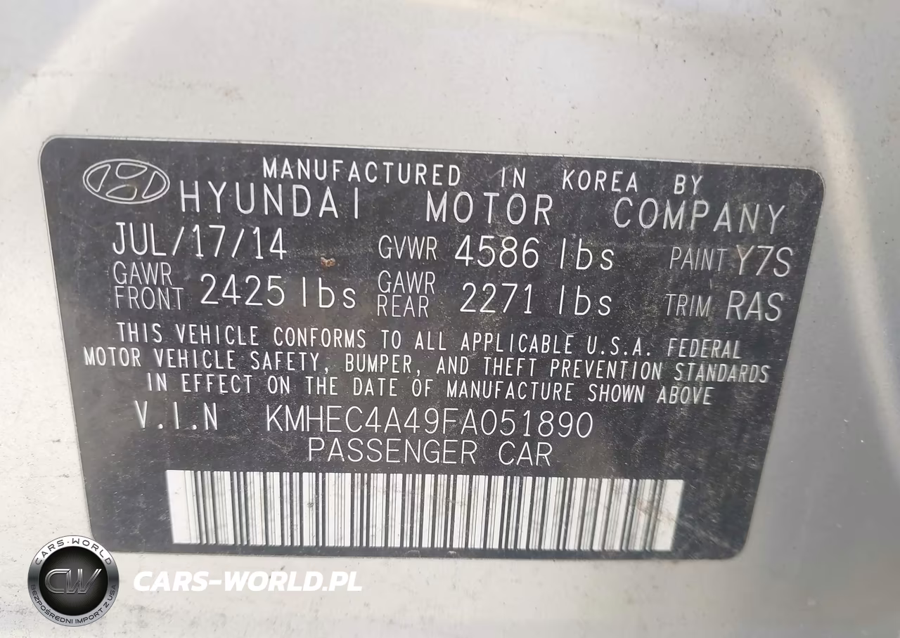 2015 Hyundai Sonata Hybrid Limited VIN:KMHEC4A49FA051890 - 9