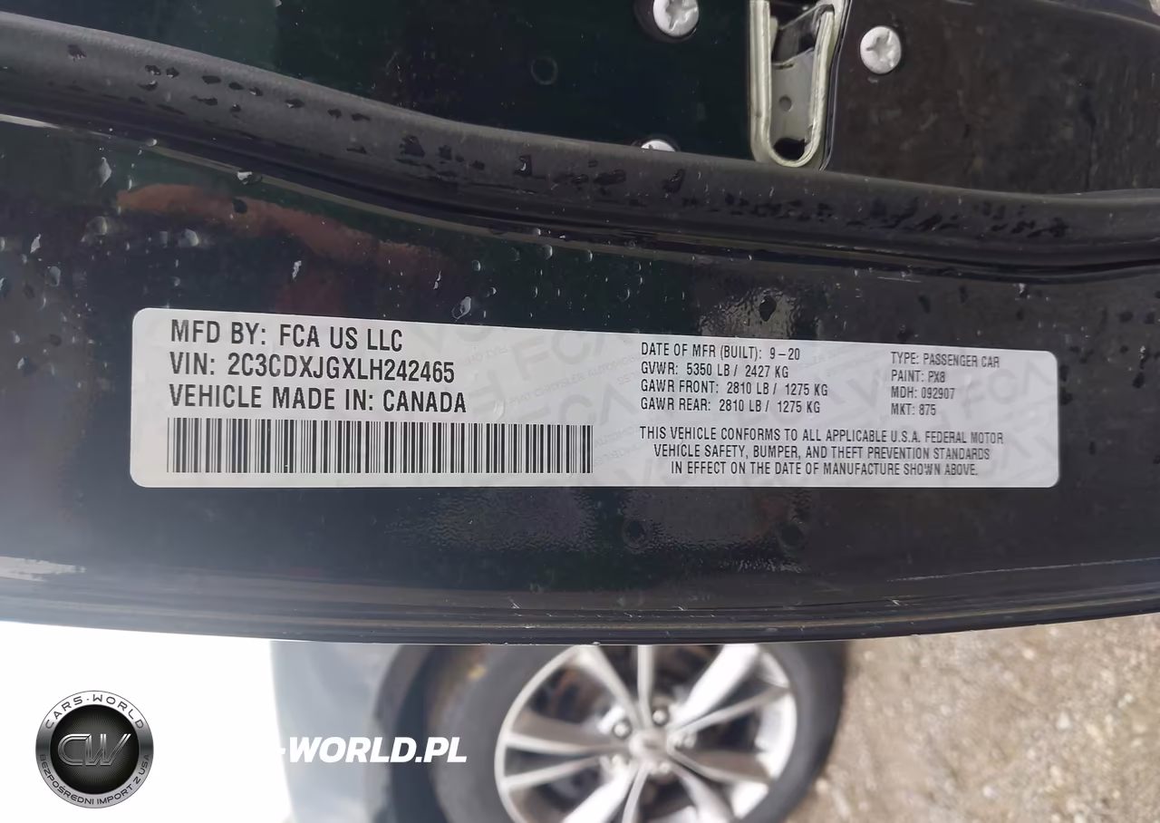 2020 Dodge Charger Sxt Awd VIN:2C3CDXJGXLH242465 - 9