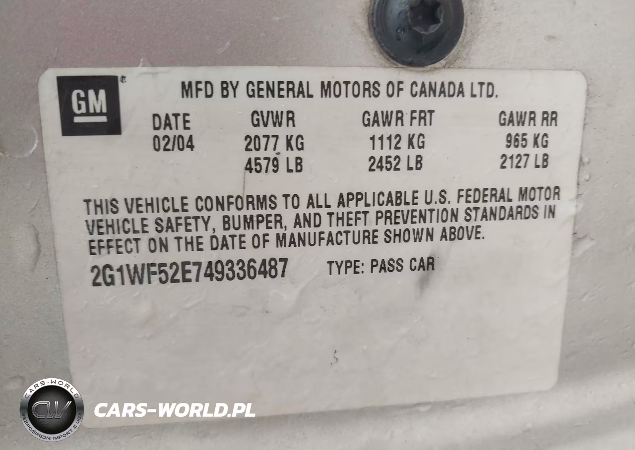 2004 Chevrolet Impala VIN:2G1WF52E749336487 - 9