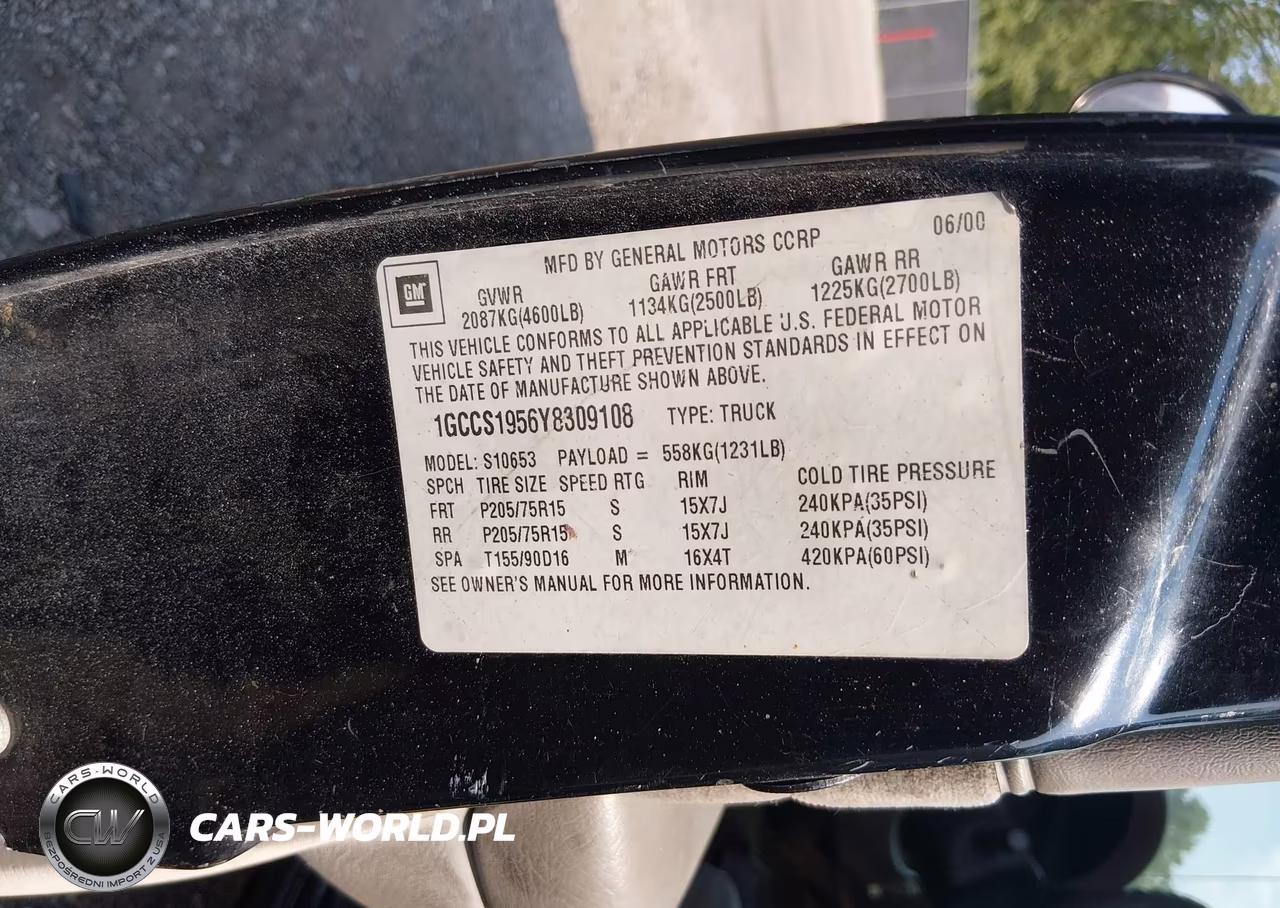 2000 Chevrolet S-10 Ls VIN:1GCCS1956Y8309108 - 9