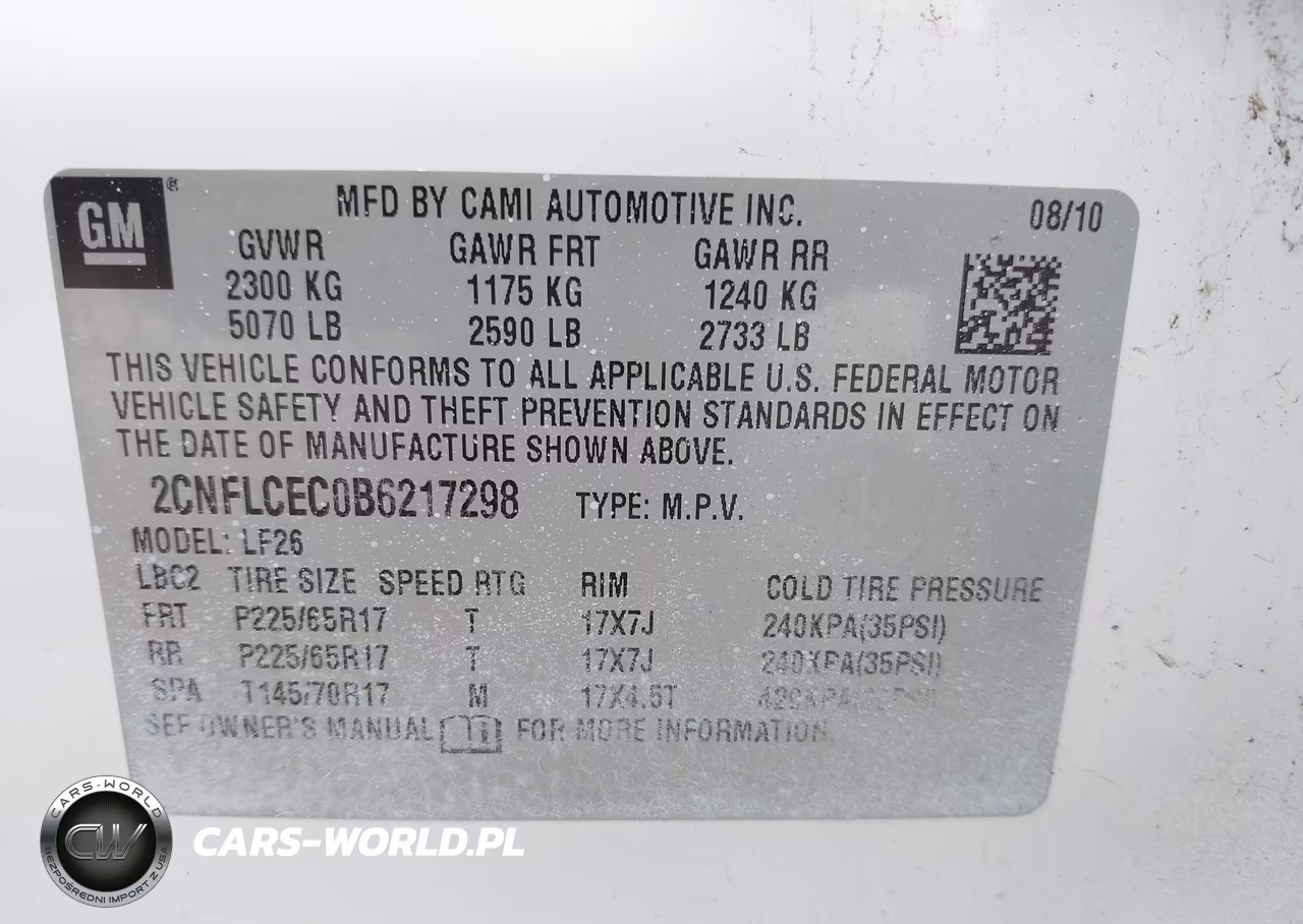 2011 Chevrolet Equinox Ls VIN:2CNFLCEC0B6217298 - 9
