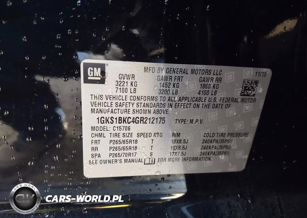 2016 GMC Yukon Slt VIN:1GKS1BKC4GR212175 - 9