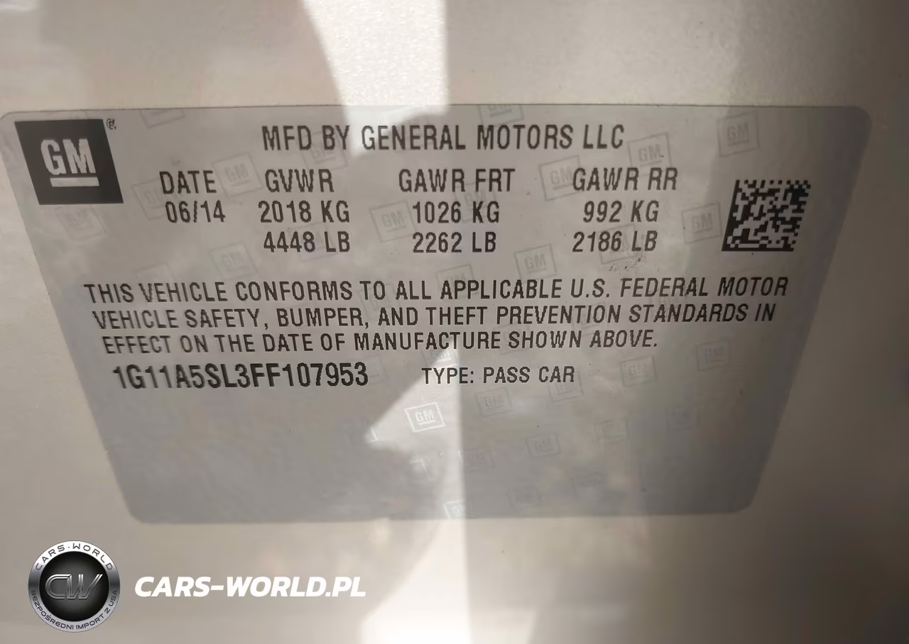 2015 Chevrolet Malibu 1Fl VIN:1G11A5SL3FF107953 - 9