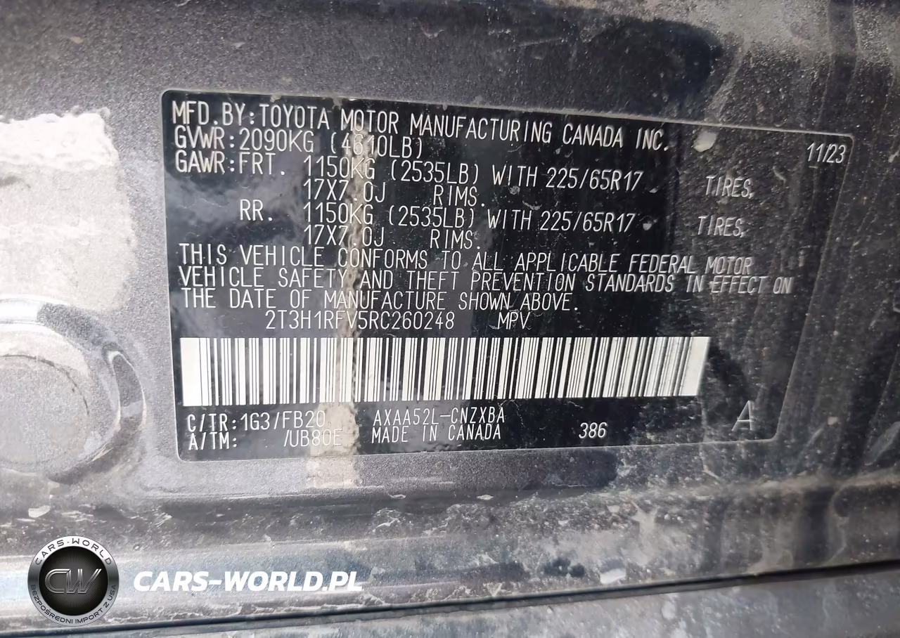 2024 Toyota Rav4 Le VIN:2T3H1RFV5RC260248 - 9