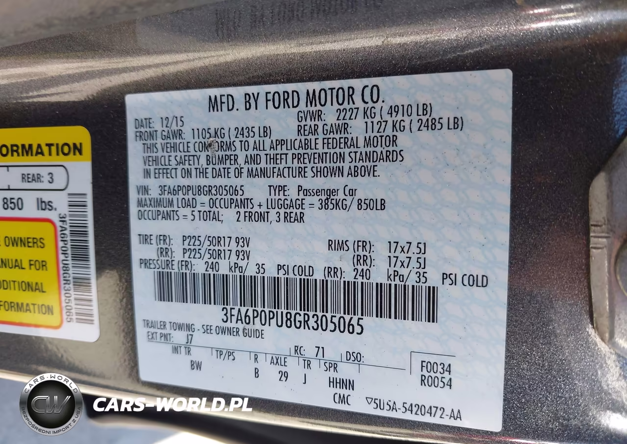 2016 Ford Fusion Energi Se Luxury VIN:3FA6P0PU8GR305065 - 9