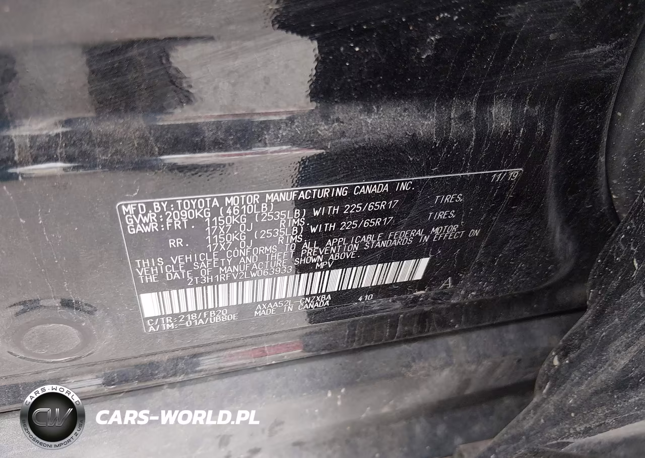 2020 Toyota Rav4 Le VIN:2T3H1RFV2LW063933 - 9