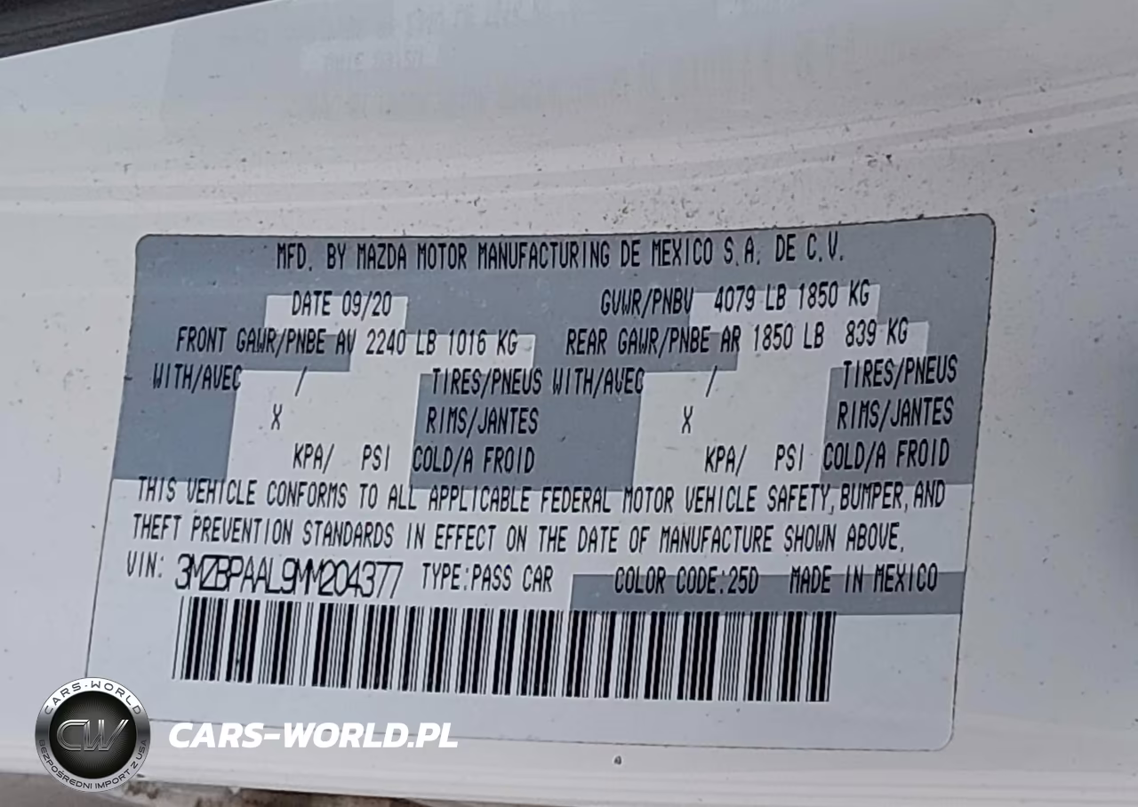 2021 Mazda Mazda3 2.5 S VIN:3MZBPAAL9MM204377 - 9