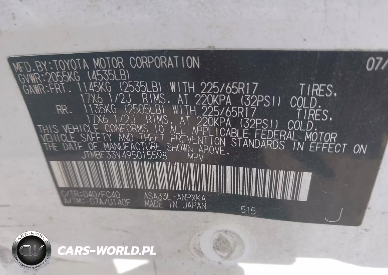 2009 Toyota Rav4 VIN:JTMBF33V495015598 - 9