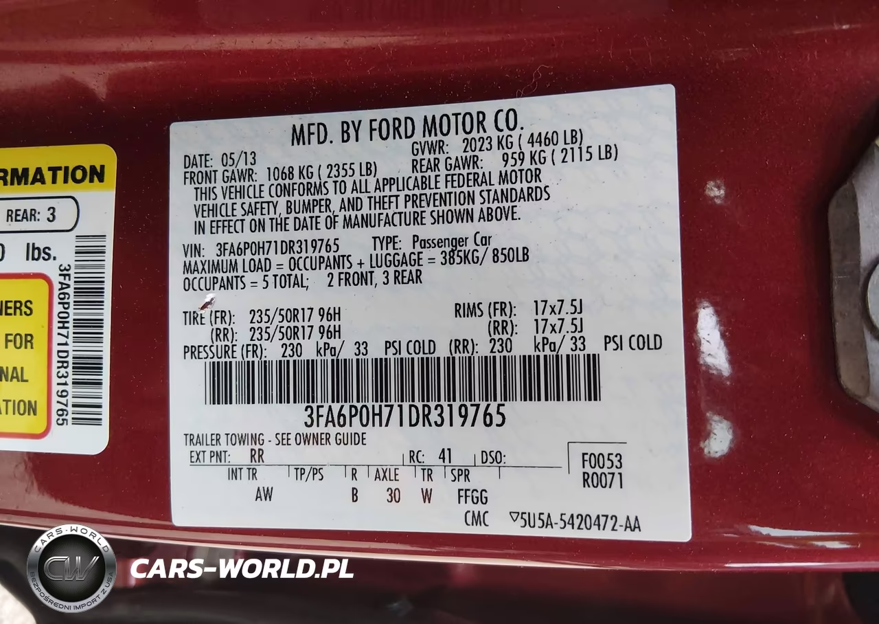 2013 Ford Fusion Se VIN:3FA6P0H71DR319765 - 9
