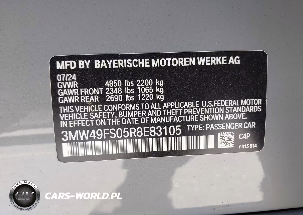 2024 BMW M340I VIN:3MW49FS05R8E83105 - 9