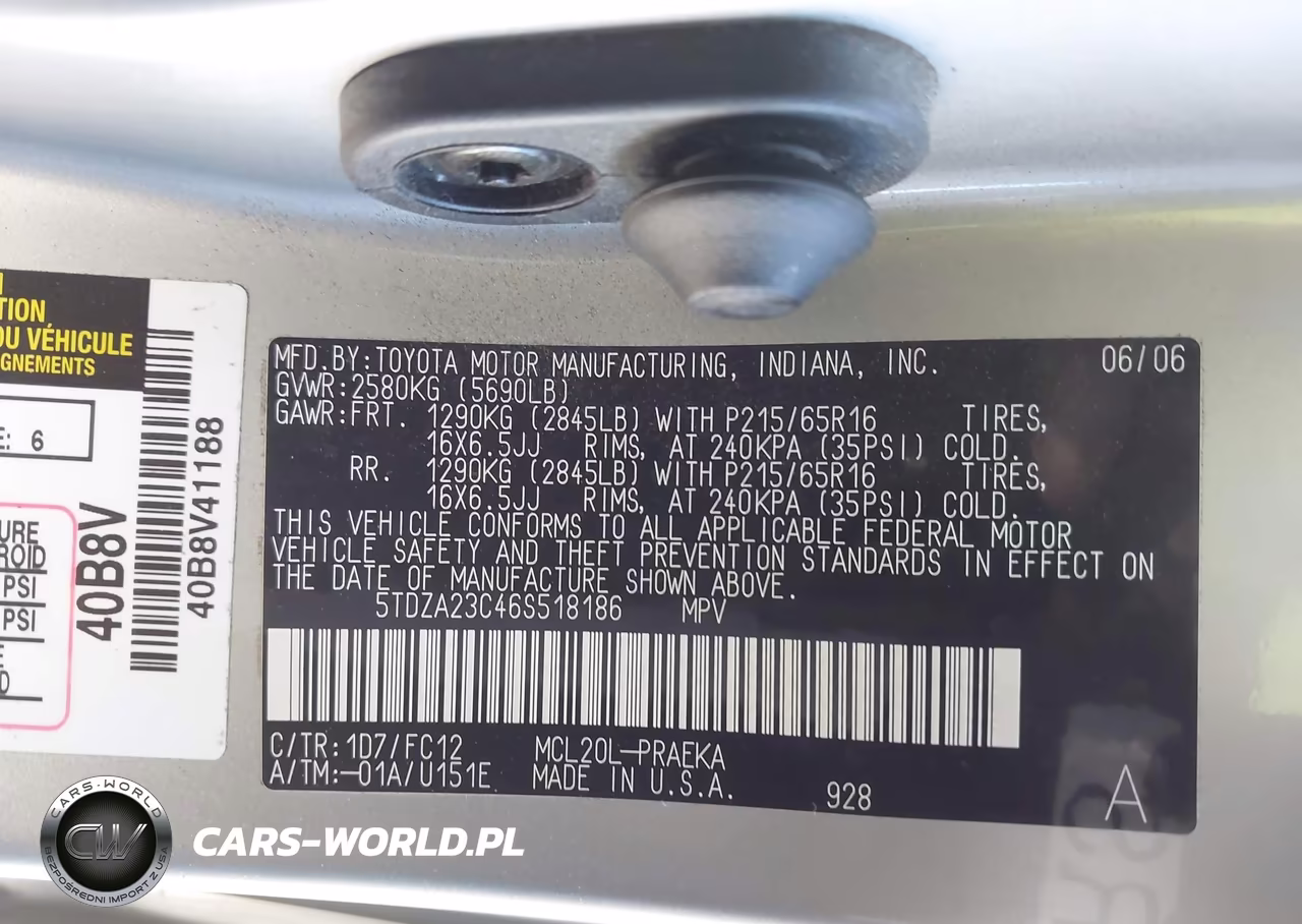 2006 Toyota Sienna Le VIN:5TDZA23C46S518186 - 9