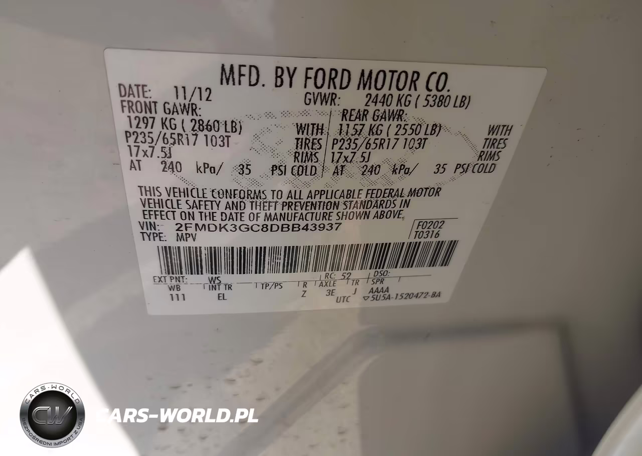 2013 Ford Edge Se VIN:2FMDK3GC8DBB43937 - 9