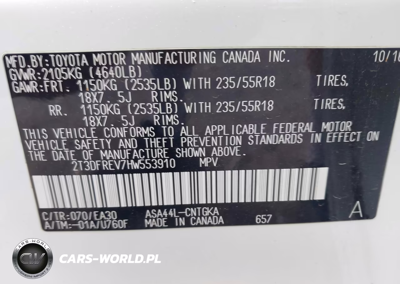 2017 Toyota Rav4 Limited VIN:2T3DFREV7HW553910 - 9