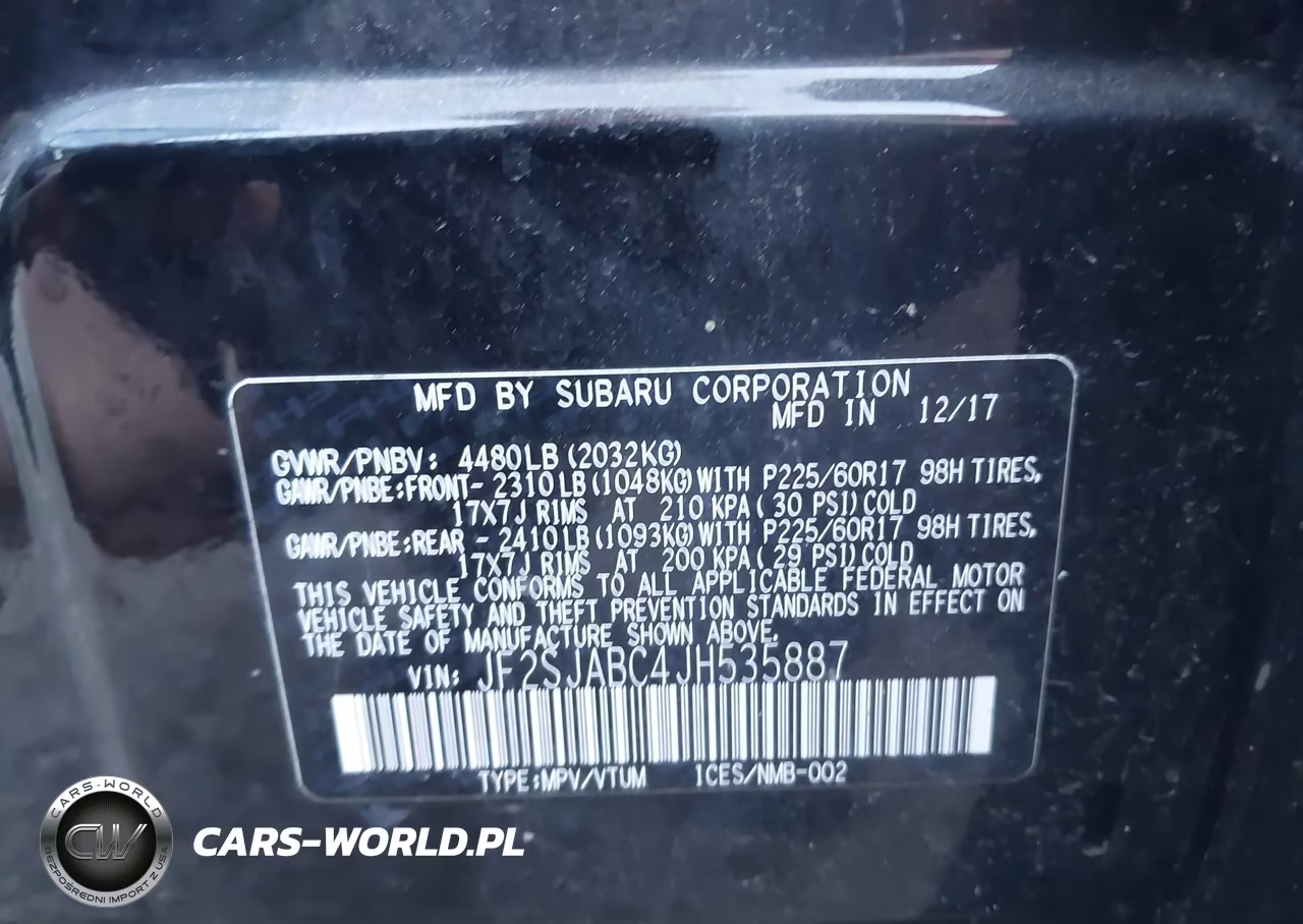 2018 Subaru Forester 2.5I VIN:JF2SJABC4JH535887 - 9