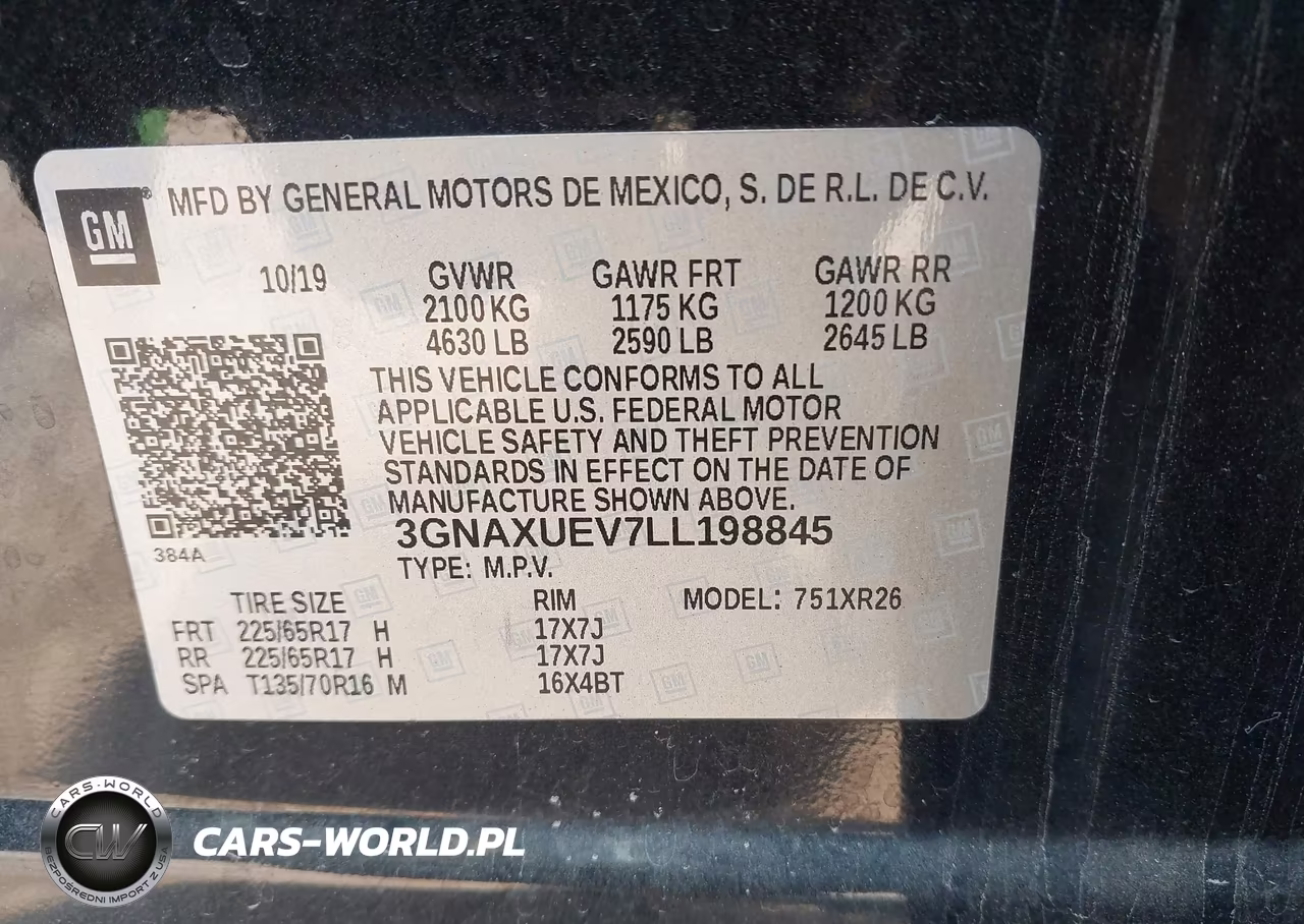 2020 Chevrolet Equinox Awd Lt 1.5L Turbo VIN:3GNAXUEV7LL198845 - 9