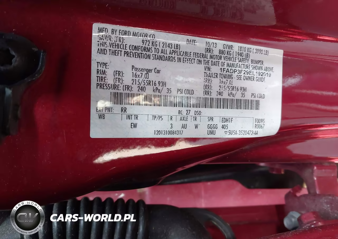 2014 Ford Focus Se VIN:1FADP3F29EL192019 - 9