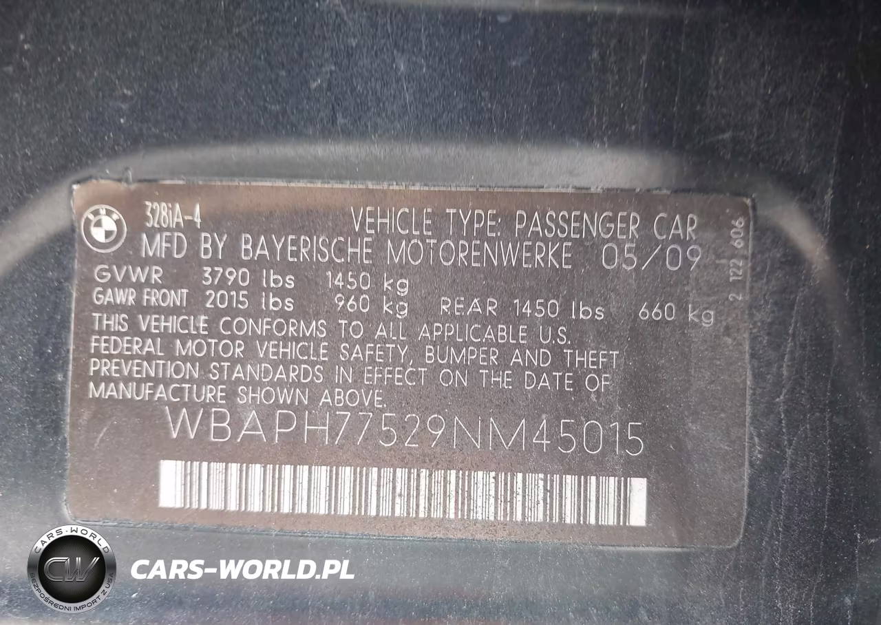 2009 BMW 328I VIN:WBAPH77529NM45015 - 9