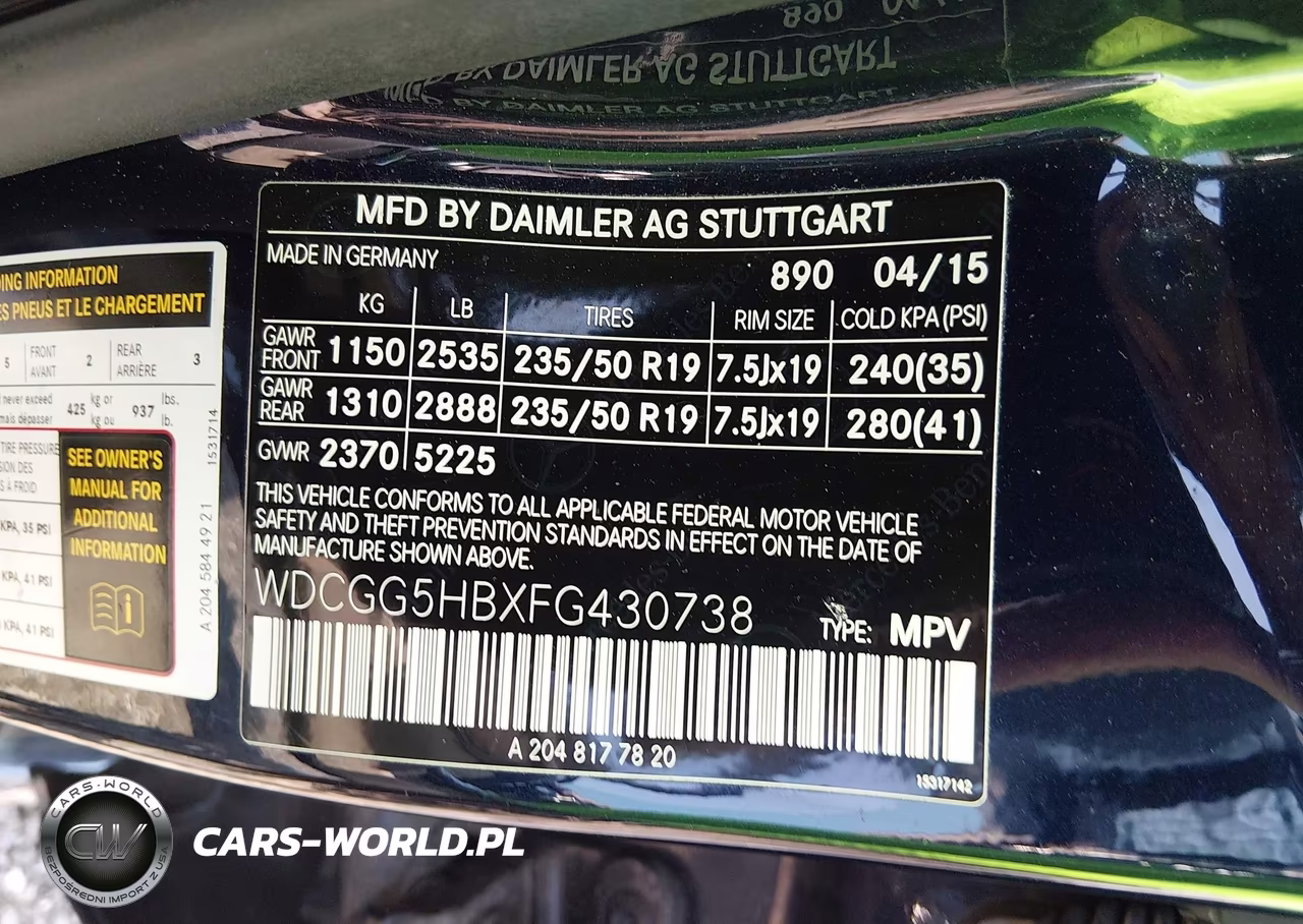 2015 Mercedes-Benz Glk 350 VIN:WDCGG5HBXFG430738 - 9