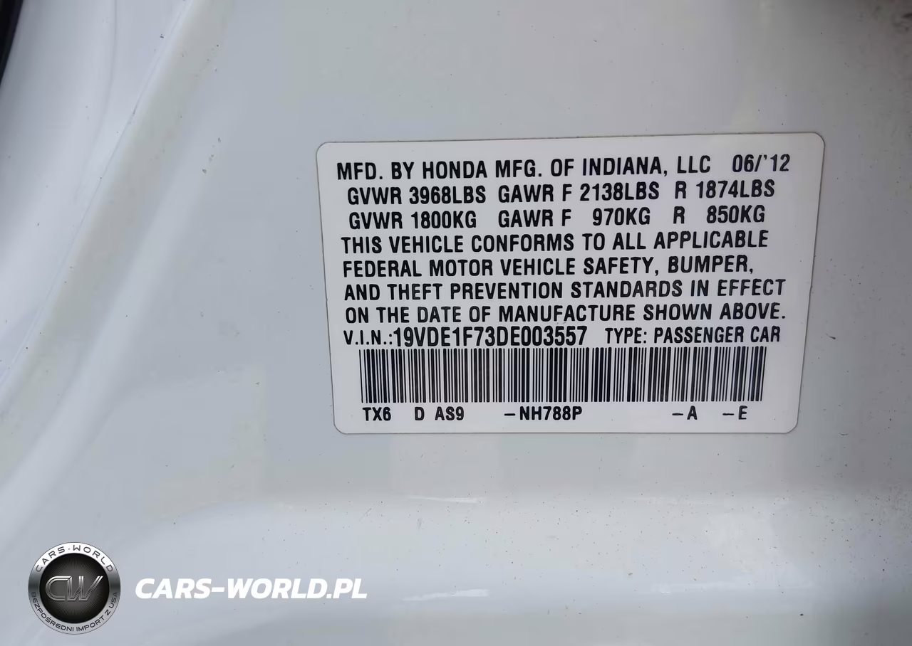 2013 Acura Ilx 2.0L VIN:19VDE1F73DE003557 - 9