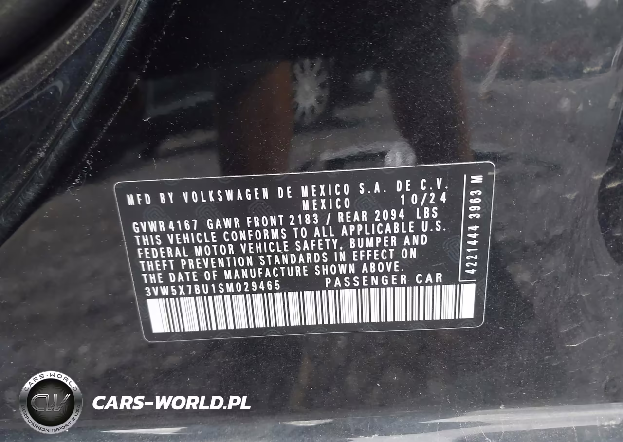 2025 Volkswagen Jetta S VIN:3VW5X7BU1SM029465 - 9